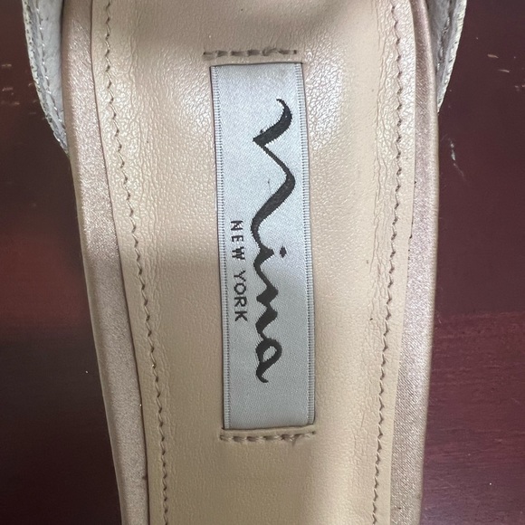 Nina Vinne Champagne Bliss, Crystal Ankle Strap w Bow, High Heel Dress Sandal, 8 - Picture 4 of 11